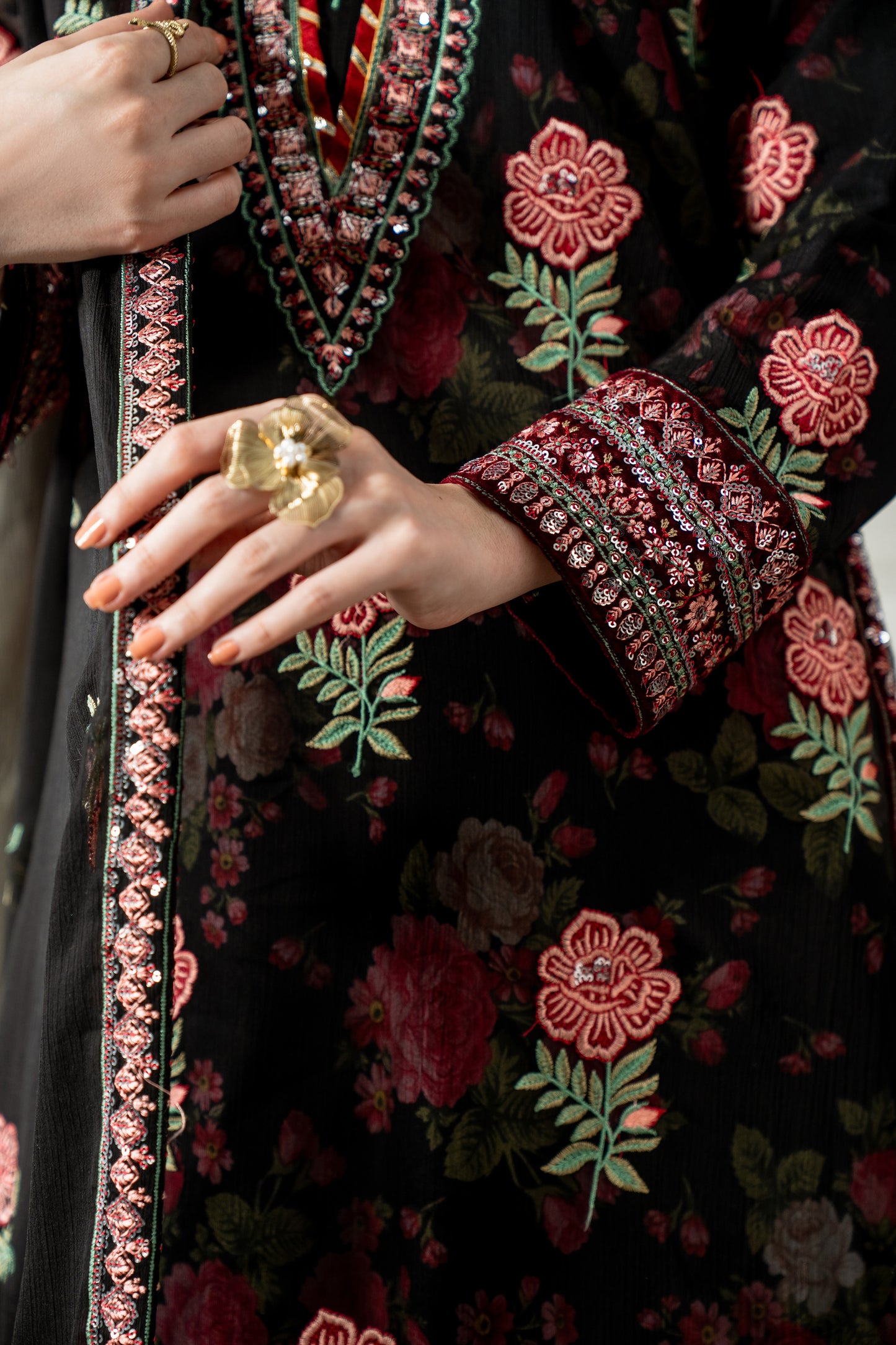 Mawra - 3pcs Chiffon & Silk Formal