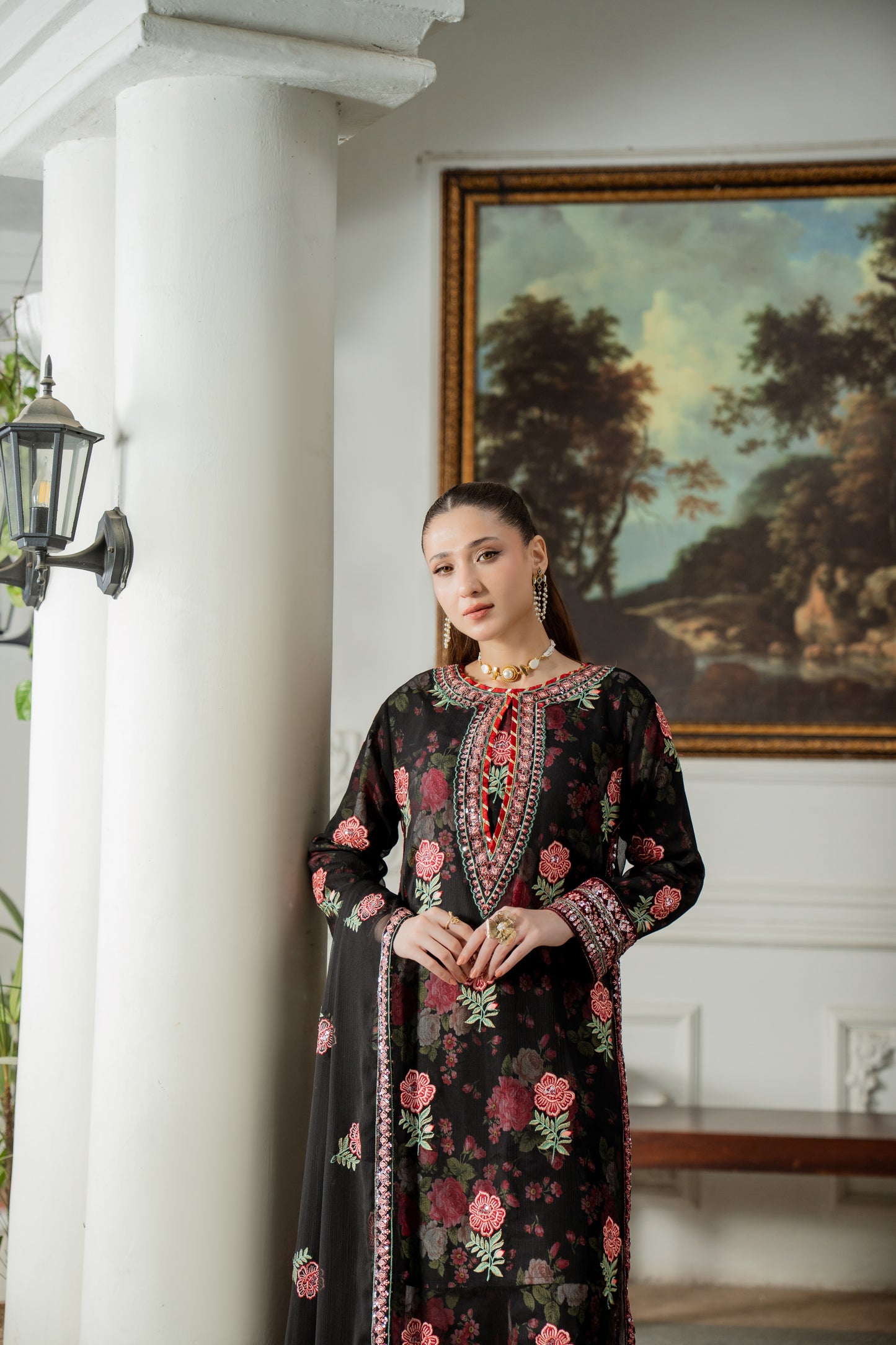 Mawra - 3pcs Chiffon & Silk Formal