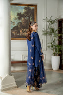 Blue Farshi Affair - 3pcs Silk Kurta Set