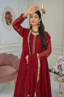 Royal Garnet - 3 Piece Chiffon