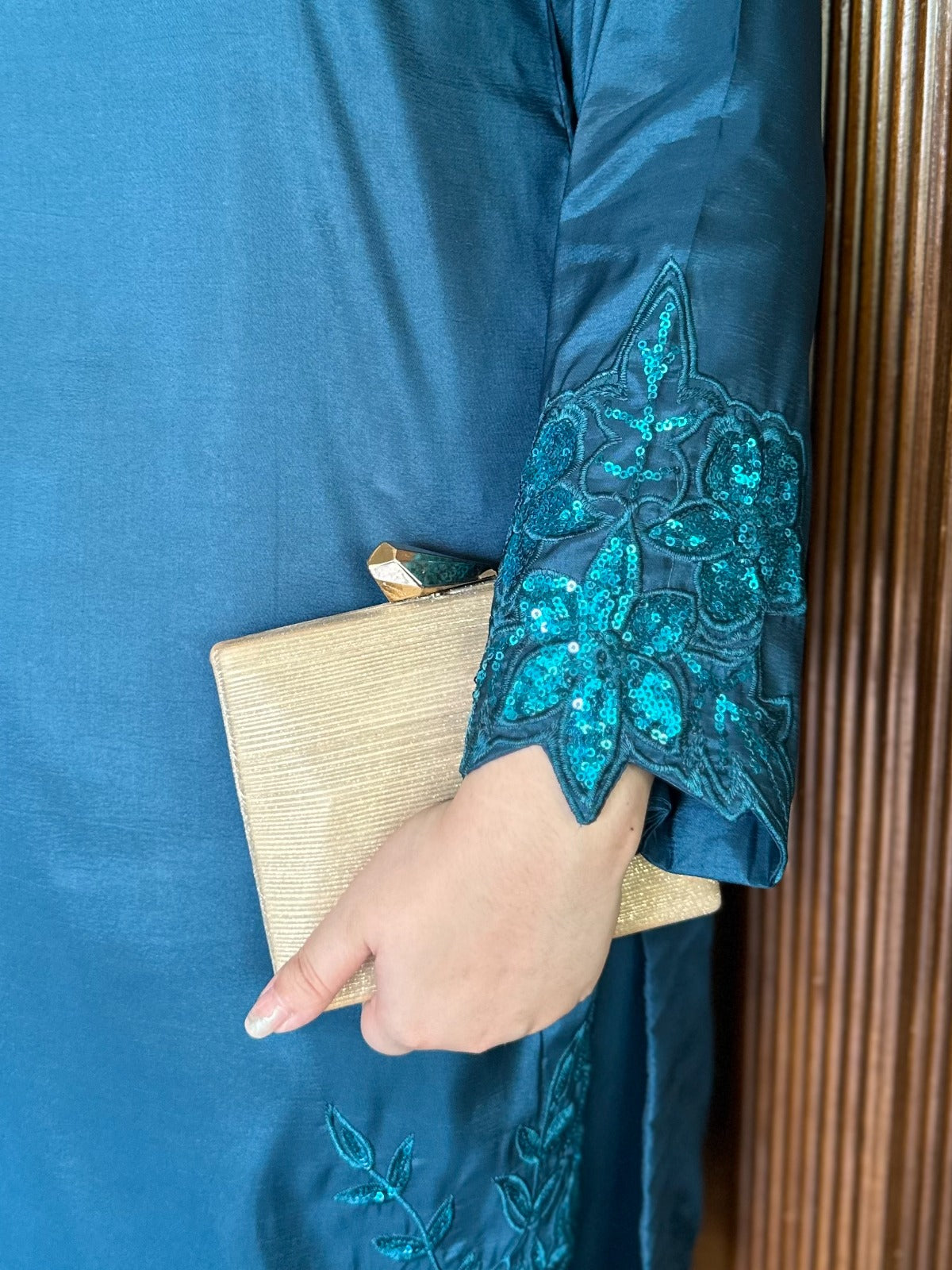 Blue Farshi Shalwar Set