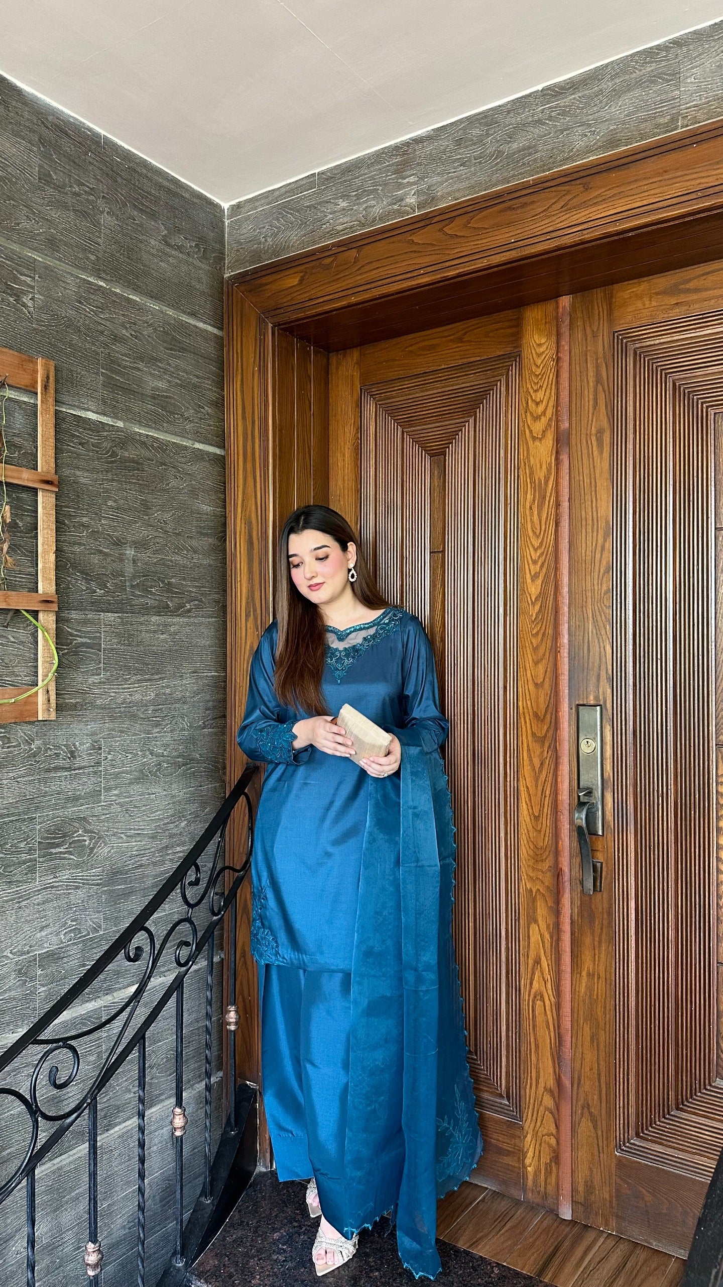 Blue Farshi Shalwar Set