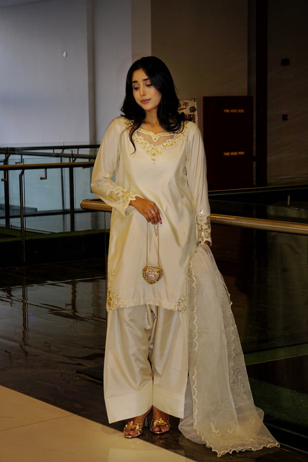 Ivory Farshi Shalwar Set