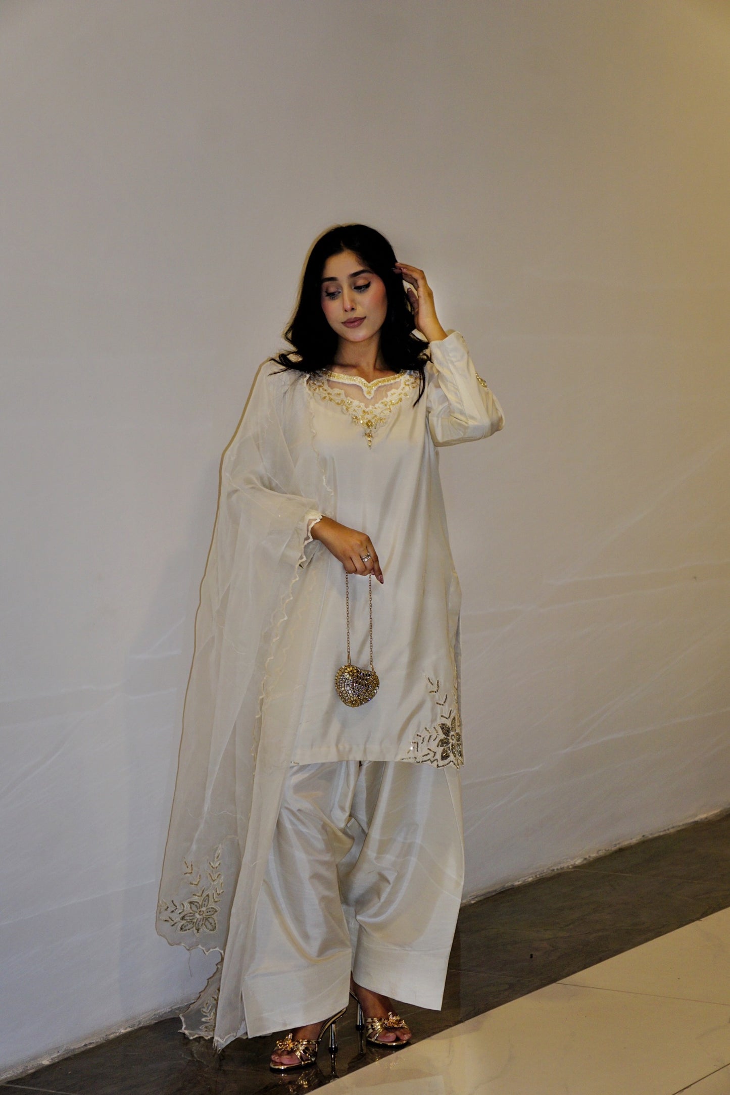 Ivory Farshi Shalwar Set