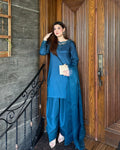 Blue Farshi Shalwar Set