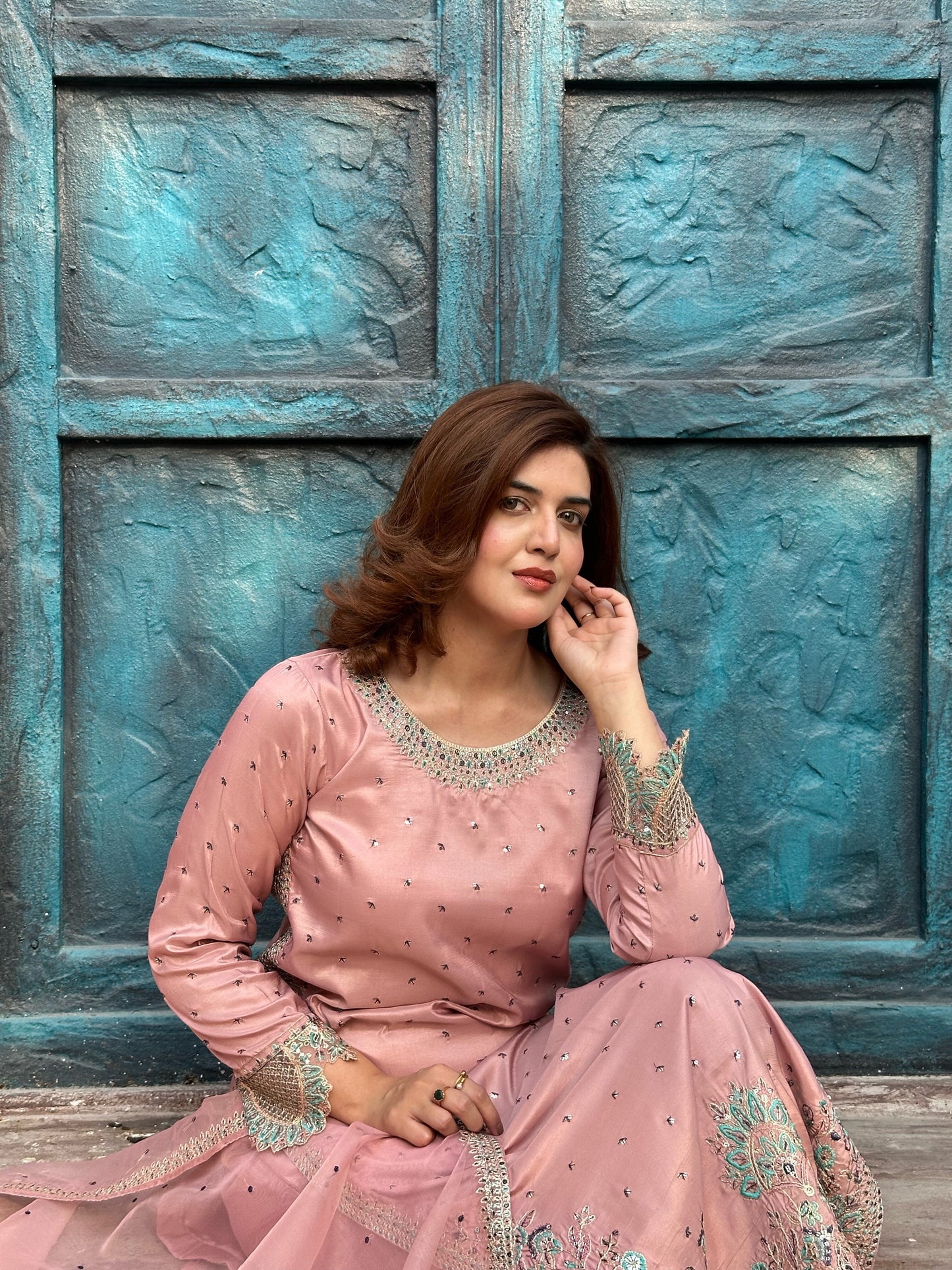 Pink Affair - 3pcs Silk Kurta Set