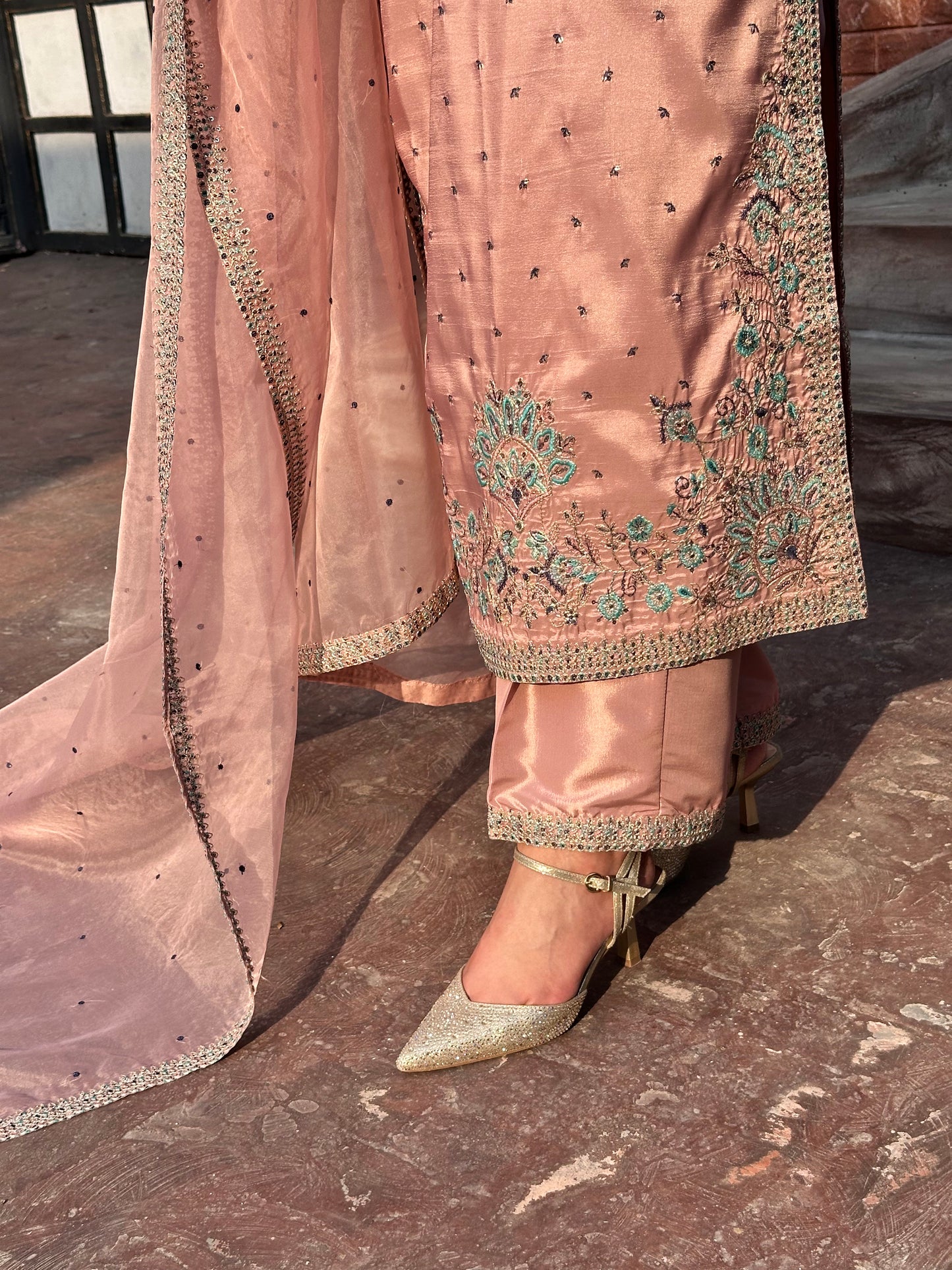 Pink Affair - 3pcs Silk Kurta Set