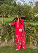 Pink Farshi Affair - 3 Piece Silk
