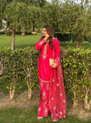 Pink Farshi Affair - 3 Piece Silk