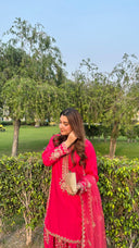 Pink Farshi Affair - 3 Piece Silk