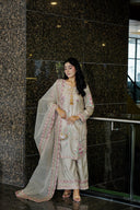 Ivory Gul - 3pcs Silk Kurta Set