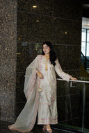 Ivory Gul - 3pcs Silk Kurta Set