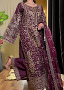 Wine Flora - 3pc Organza