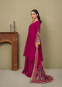 Shocking Dots - 3pc Chiffon Frock