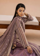 Hania Mauve | 3pcs Sharara Set