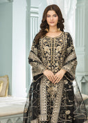 Chandani Black | 3pcs Organza