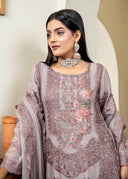 Mauve Rose Pret | 3pcs Chiffon Kurta Set