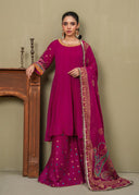 Shocking Dots - 3pc Chiffon Frock