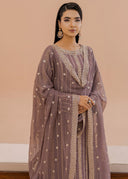 Hania Mauve | 3pcs Sharara Set