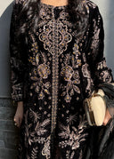 Black Regalia | 3pcs Embroidered Velvet