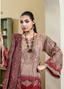 Rustic Brown Pret | 3pcs Chiffon Kurta Set