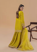 Paaro Yellow | 3pcs Silk Gharara Set