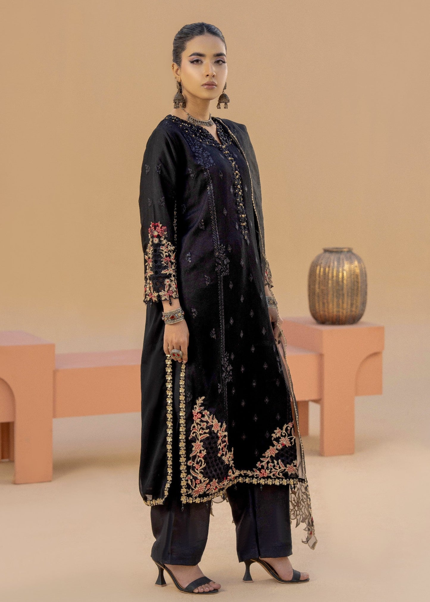 Bakhur Black | 3pcs Chiffon