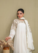 Shehnai White - 3pc Chiffon