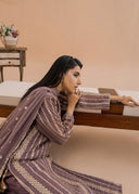 Hania Mauve | 3pcs Sharara Set