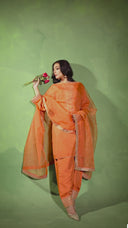 Burnt Orange – Embroidered 3-Piece Festive Suit