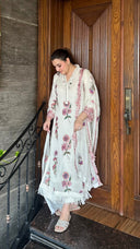 Zaib White - 3pc Chiffon
